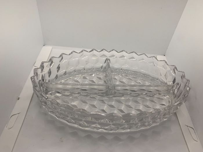 American by Fostoria oval divided 3 part Dish $20