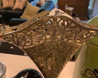$8 Silver plate fan vase