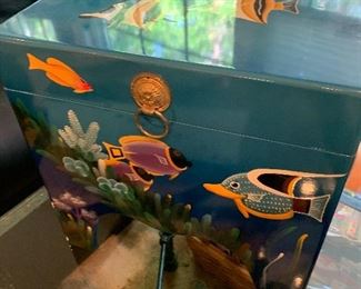 Large Tropical Fish wooden Box $20