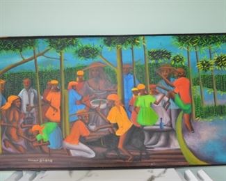 #10  Artist: Hughes Domond  48.5x25  Voodoo   acrylic on canvas  $1300.