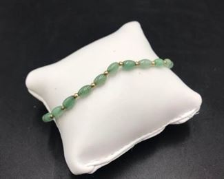 Jade & 1/20 14kt GF bracelet