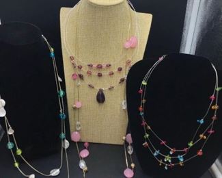Beaded Beauty - 4 Necklaces & 2 pair earrings