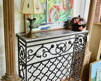 Hand made wrought and cast iron tables