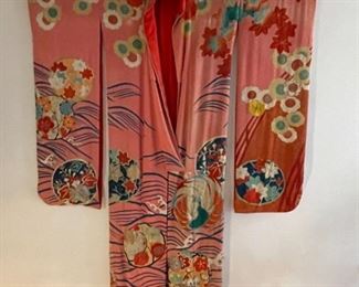 Meiji period silk Kimono, possibly Kibuki