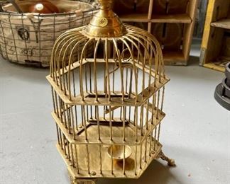 Brass birdcage