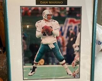 Framed and autographed Dan Marino Picture (large)
