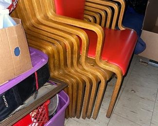 MCM STENDIG BENTWOOD CHAIRS (9)