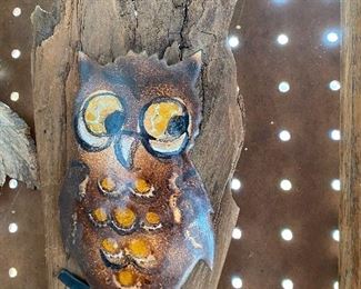 Vintage enamel owl