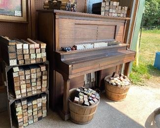 Player piano and rolls 