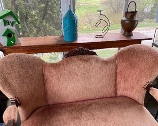 Victorian mahogany settee