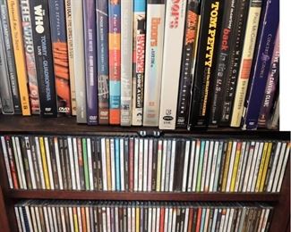 Concerts on DVD and HD CDs.  Music CDs.  All genres much classic rock