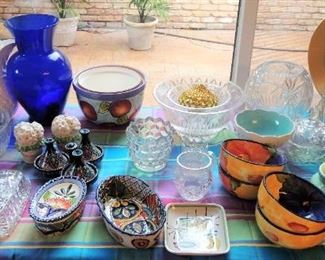 Crystal, glass and ceramic kitchen items