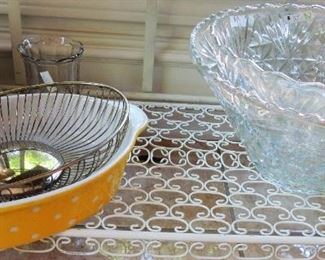 Punch bowls / large serving , casserole dishes