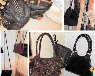 Handbags, retro to current:  Brahmin, B Malasky, Dooney and Bourke, old Coach and more