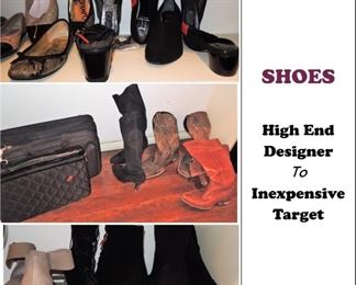 Woman's shoes, handbags and scarves