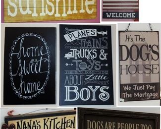 Fun signs for around the house