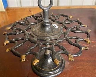Antique cast iron metal holder