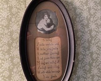 Victorian framed quote