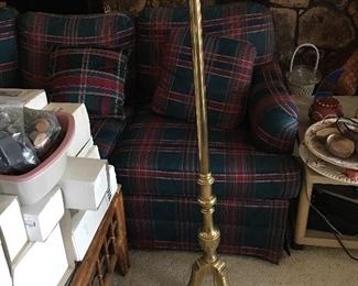 Brass floor lamp