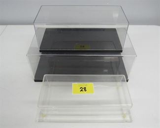 Lot of 3 acrylic display cases