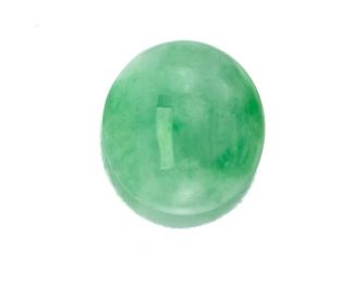 2051
An Unmounted Natural Jadeite
The unmounted oval double cabochon jadeite weighing 14.36ct. with GIA report dated December 21, 2018, stating natural jadeite jade with no indications of impregnation
Estimate: $500 - $700