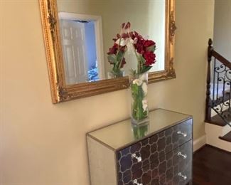 Mirrored Chest & Custom Florals (Mirror not for sale)