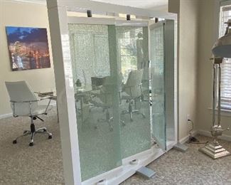 Glass and Chrome Room Divider