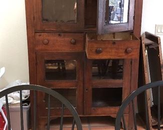 Mid 19th century, hand made east Texas. Square nails, walnut and made on the farm.  