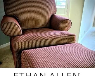 Ethan Allen chair and ottoman