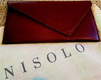 Nisolo leather clutch