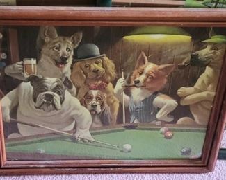 Dogs Playing Pool Print