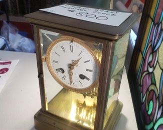 Tiffany brass clock