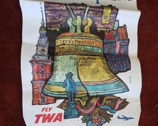 Vintage David Klein TWA posters