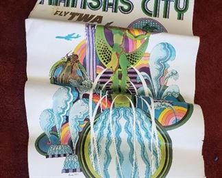 Vintage David Klein TWA posters