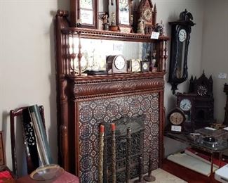 Antique fireplace surround