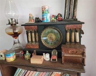 Antique clocks and oil lanterns