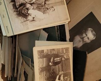 tons of old photos, cabinet cards and postcards
