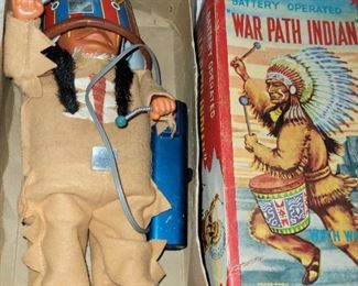 War path Indian and other vintage toys