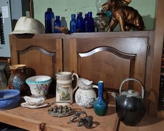 Vintage pottery and glassware