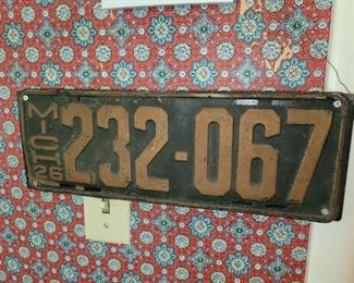 $40.00, Antique 1926 Michigan license plate mounted