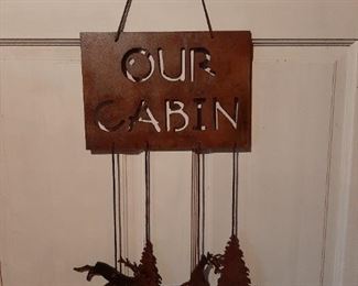 Lots of decorative cabin art