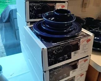 $30.00 each, Fiesta Ware Cobalt new in box 5 piece place setting 8 available