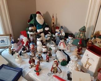 Lots of Christmas decor and nativities