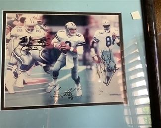 Emmit smith, Troy aikman and Michael Irvin signed photograph