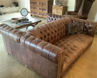 Double leather couch