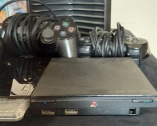 Vintage PS2 console, 3 controllers