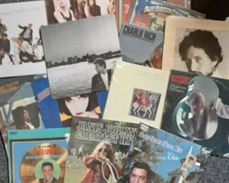 Vintage LPs, including Bob Dylan, Elvis, Paul Simon Til Tuesday and more