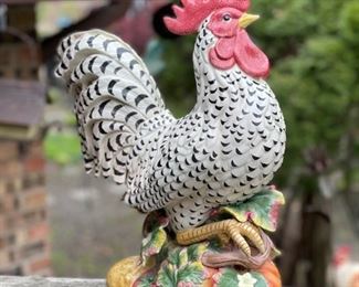 Ceramic rooster.