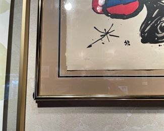 Joan Miro, Hommage a Joan Miro. 1978 lithograph on paper. 24/25. Photo 2 of 2