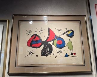 Joan Miro, Hommage a Joan Miro. 1978 lithograph on paper. 24/25. Photo 1 of 2